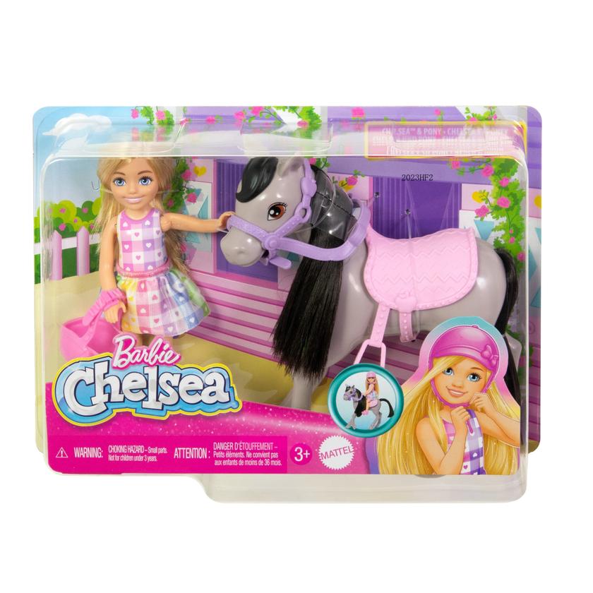 Barbie Chelsea Doll & Horse Toy Set, Includes Helmet Accessory, Doll Bends At Knees To “Ride” Pony Best Buy