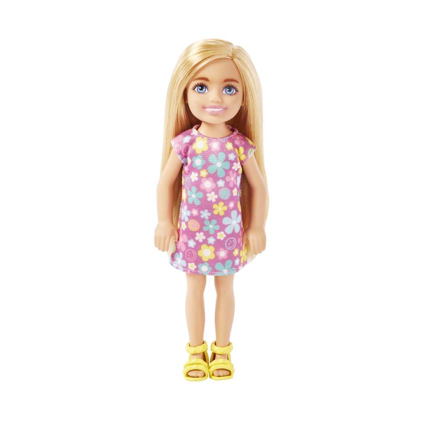 Barbie Chelsea Doll, Small Doll Wearing Purple Flowered Dress With Blond Hair & Blue Eyes Best Seller