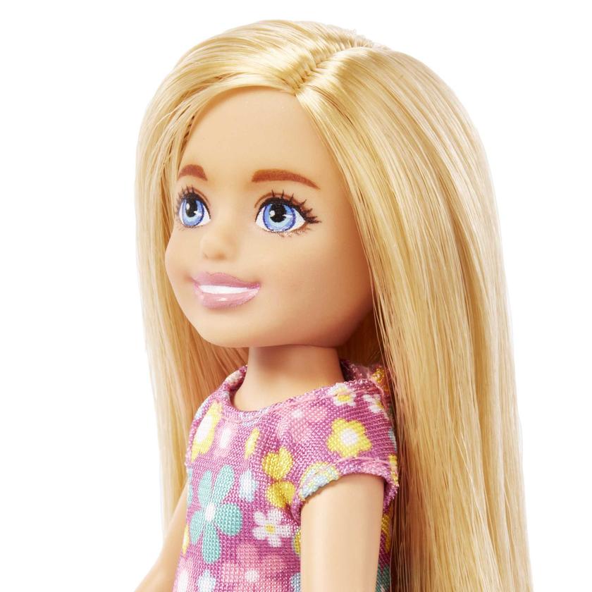 Barbie Chelsea Doll, Small Doll Wearing Purple Flowered Dress With Blond Hair & Blue Eyes Best Seller