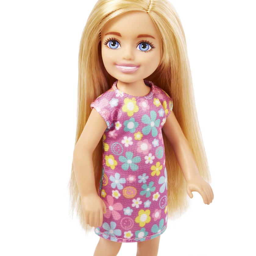 Barbie Chelsea Doll, Small Doll Wearing Purple Flowered Dress With Blond Hair & Blue Eyes Best Seller