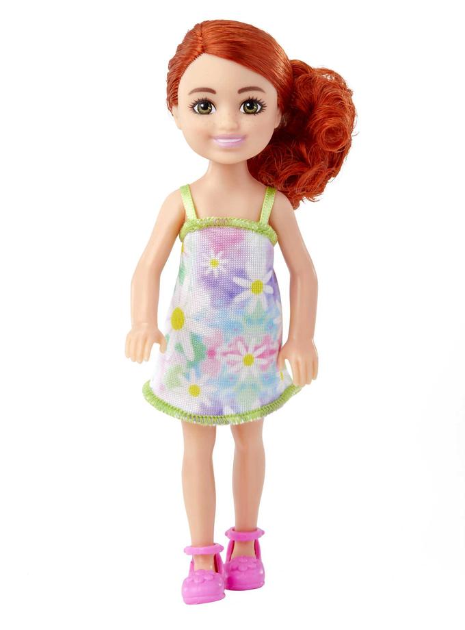 Barbie Chelsea Doll, Small Doll Wearing Removable Floral Dress With Red Hair & Blue Eyes Best Buy