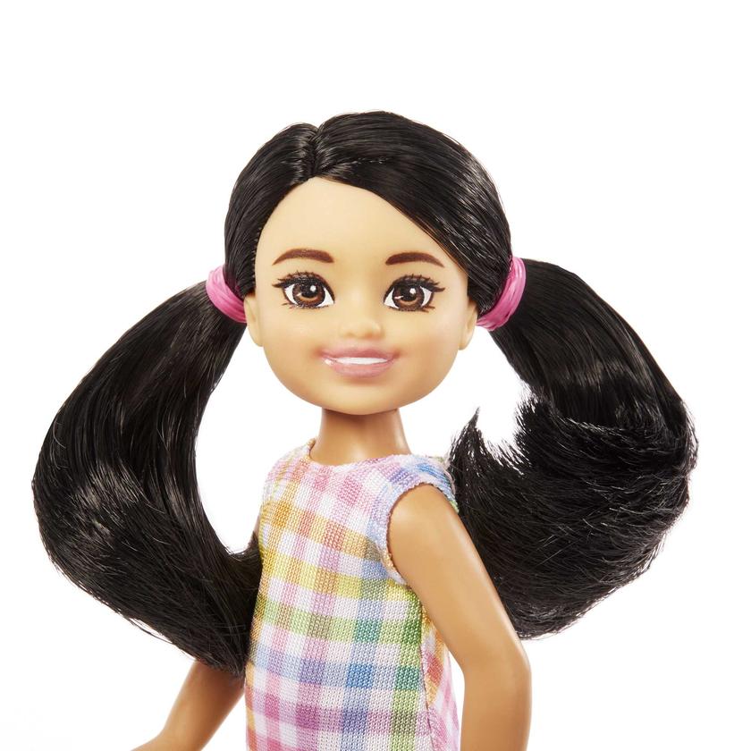 Barbie Chelsea Doll, Small Doll Wearing Removable Plaid Dress With Black Hair & Brown Eyes Best Seller