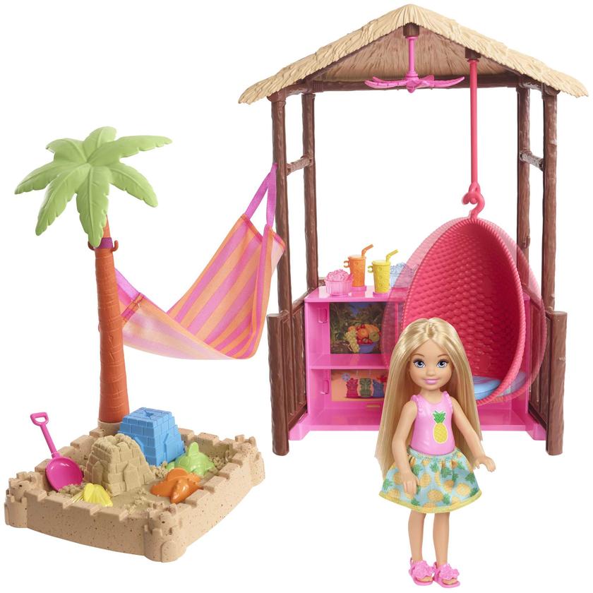 Barbie Chelsea Doll Tiki Hut Playset With Moldable Sand Best Seller