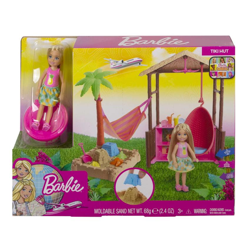 Barbie Chelsea Doll Tiki Hut Playset With Moldable Sand Best Seller