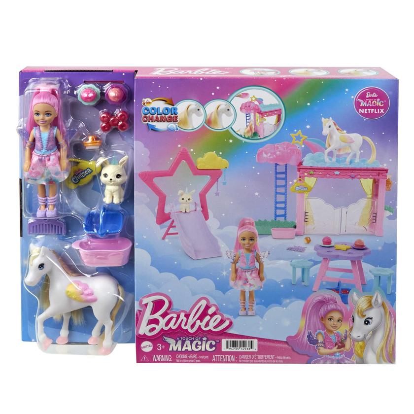 Barbie-Chelsea et Pégase-Coffret Barbie A Touch Of Magic For Sale