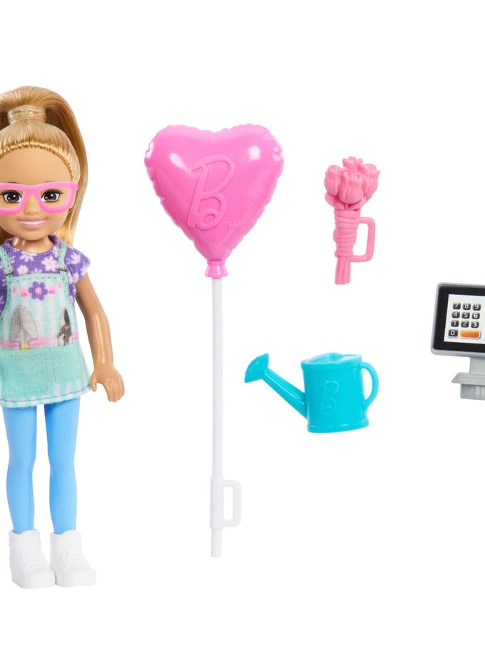 Barbie Chelsea Florist Doll & Accessories Set, Career-Themed Blonde Small Doll For Sale