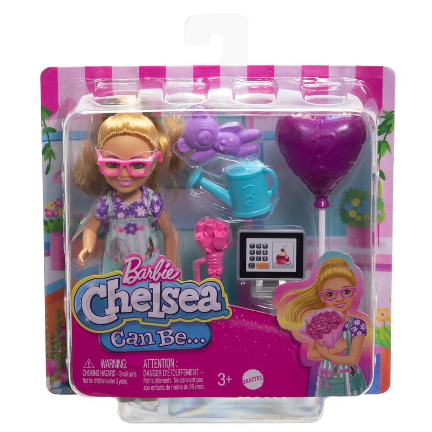 Barbie Chelsea Florist Doll & Accessories Set, Career-Themed Blonde Small Doll For Sale