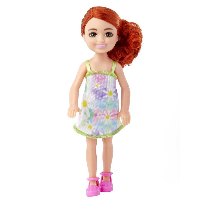 Barbie Chelsea Poupée, Cheveux Roux et Yeux Bleus, Robe Florale New Arrival