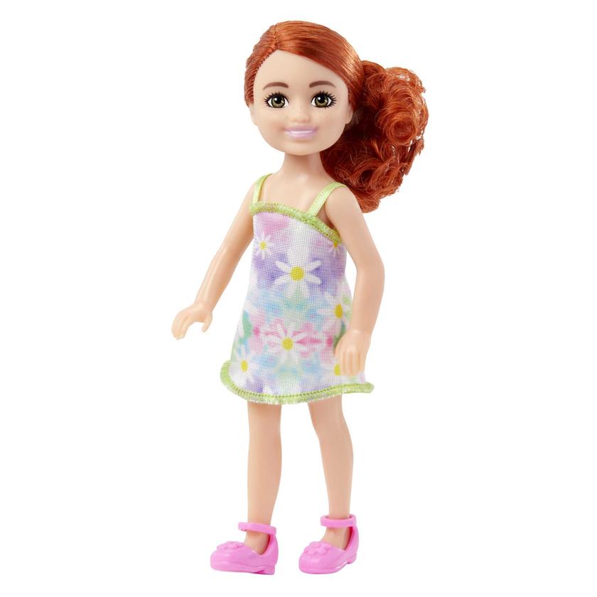 Barbie Chelsea Poupée, Cheveux Roux et Yeux Bleus, Robe Florale New Arrival