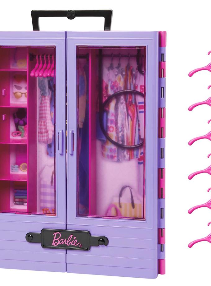 Barbie Closet, Kids Toys, Barbie Fashionistas Playset, 6 Hangers Best Seller