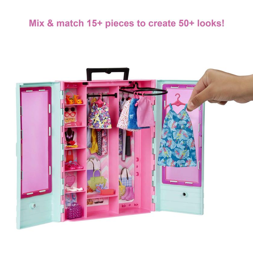 Barbie Closet Playset With 3 Outfits & Accessories, 3 To 8 Years For Sale