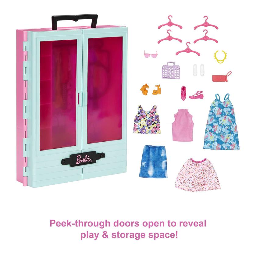 Barbie Closet Playset With 3 Outfits & Accessories, 3 To 8 Years For Sale