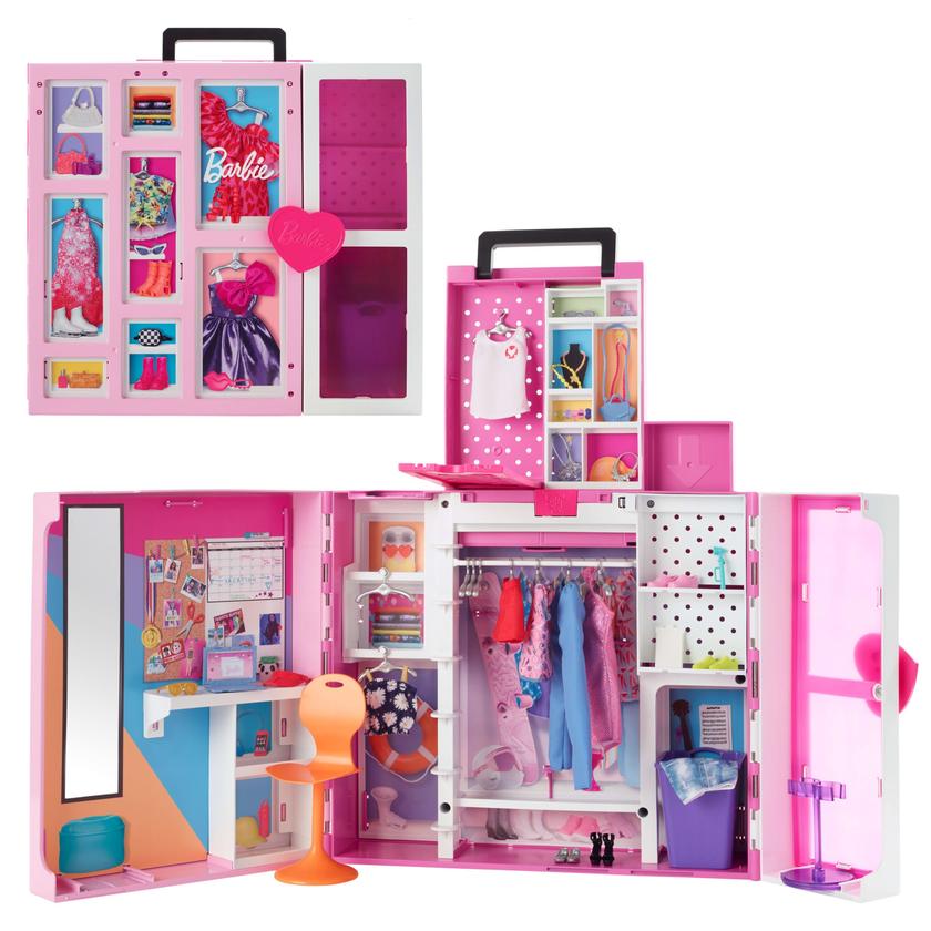 Barbie Closet Playset With 35+ Accessories, 5 Complete Looks, Pop-Up 2nd Level, Dream Closet Same Day Delivery