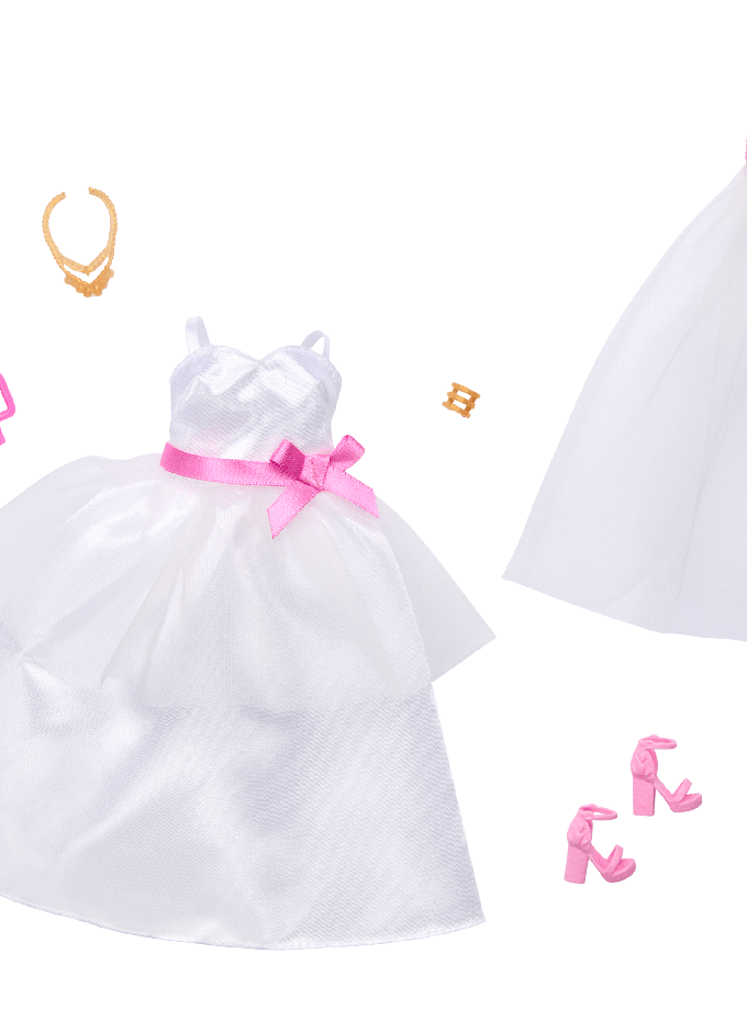 Barbie CloThes, Bridal Fashion Pack For Barbie Doll On Wedding Day Same Day Delivery