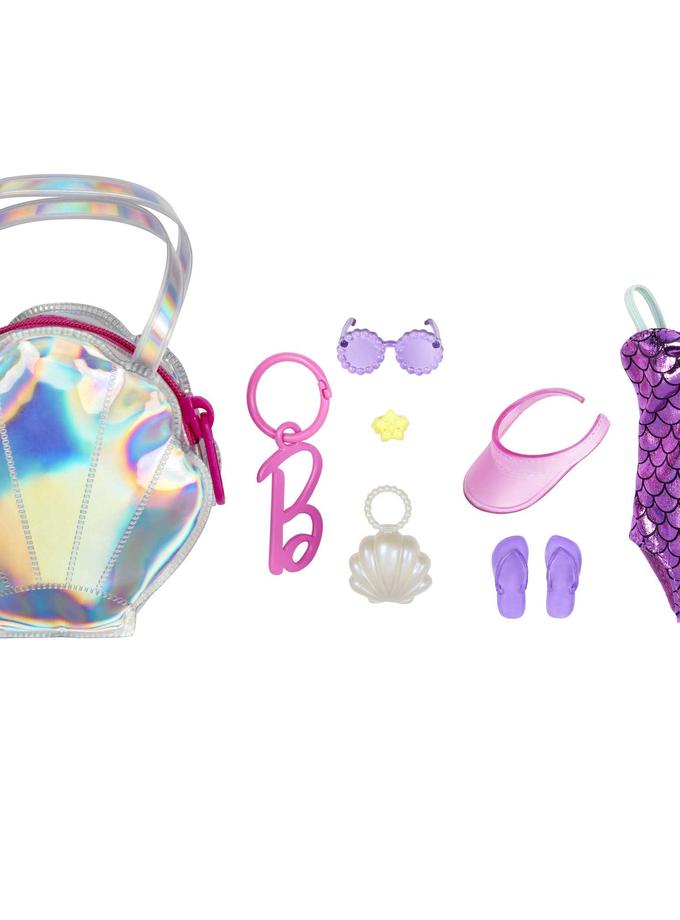 Barbie Clothes, Deluxe Bag With Swimsuit And themed Accessories For Sale