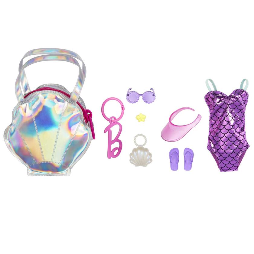 Barbie Clothes, Deluxe Bag With Swimsuit And themed Accessories For Sale