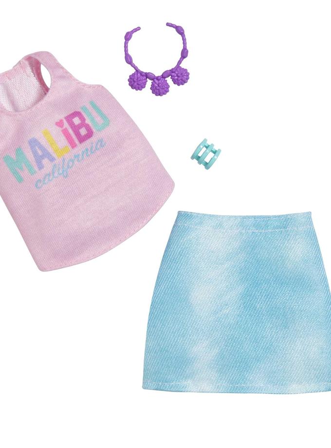 Barbie Clothes Malibu Tank, Skirt & Accessories New Arrival