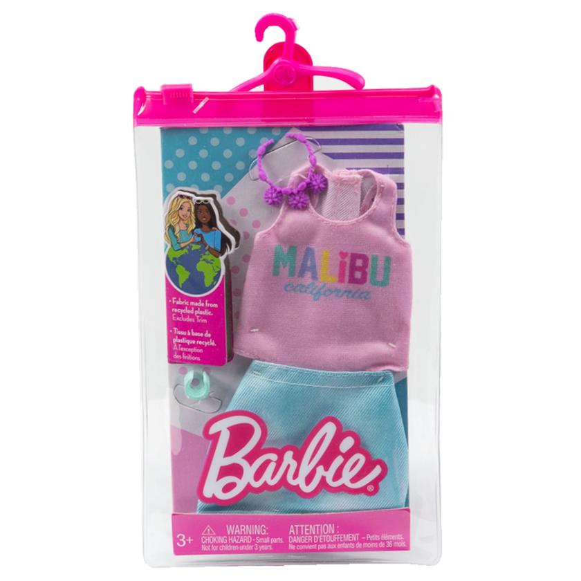 Barbie Clothes Malibu Tank, Skirt & Accessories New Arrival