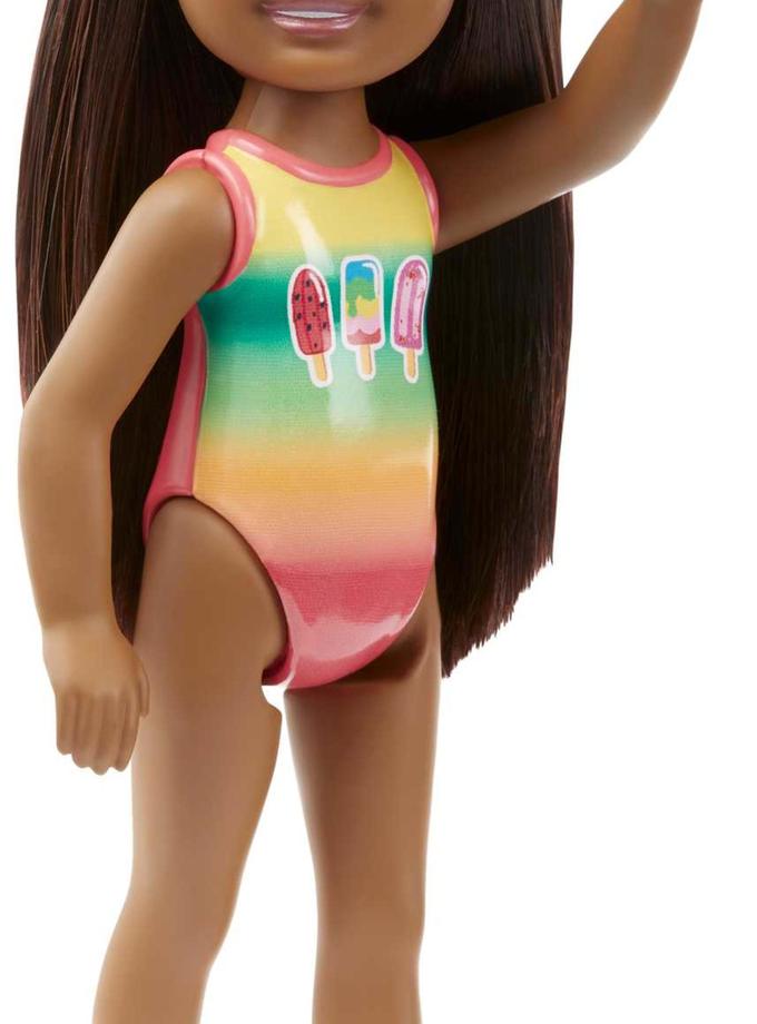 Barbie Club Chelsea 6-Inch Beach Doll, Brunette Hair For Sale