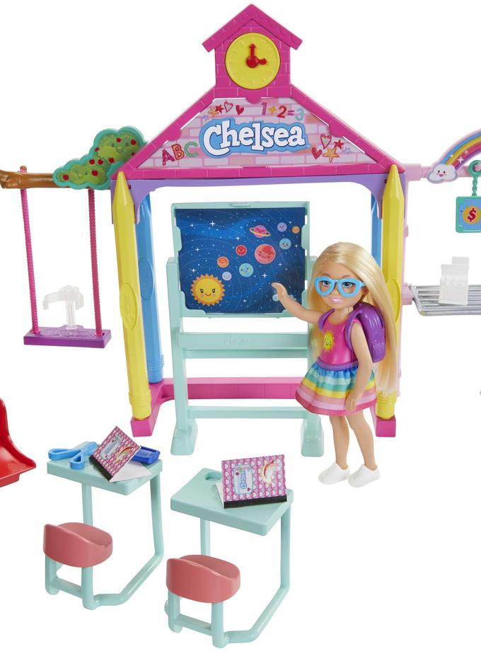 Barbie Club Chelsea Doll And School Playset, 6-Inch Blonde, With Accessories High Quality