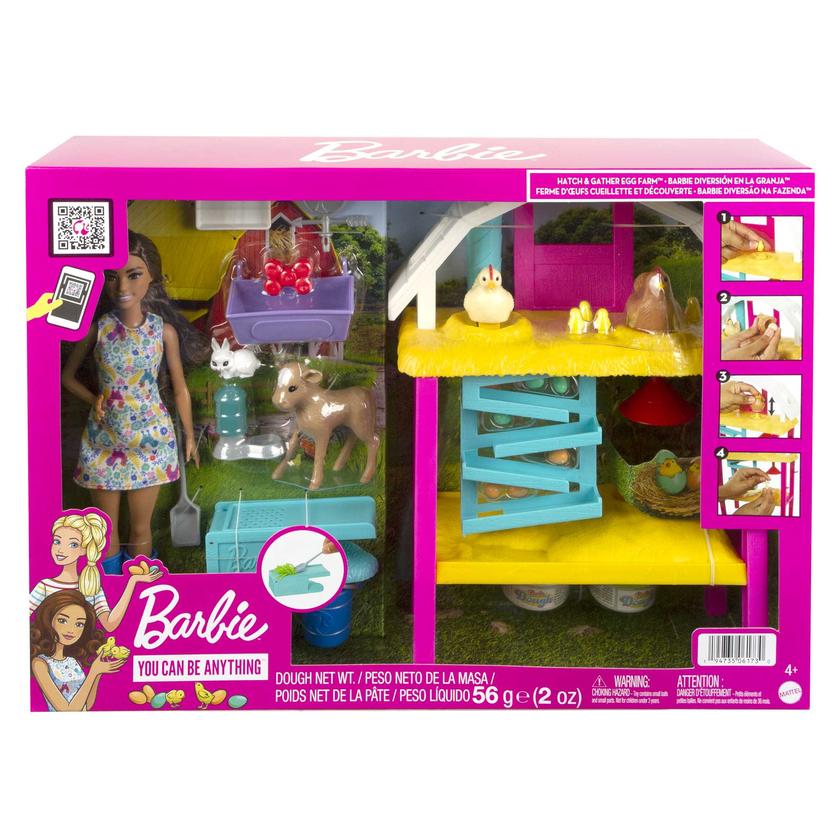 Barbie Coffret Barbie à La Ferme, Poupée Barbie Brune On Sale