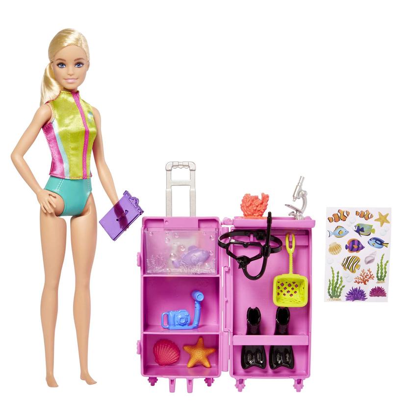 Barbie-Coffret Barbie Plongeuse, Poupée et Plus de 10 Accessoires Best Price