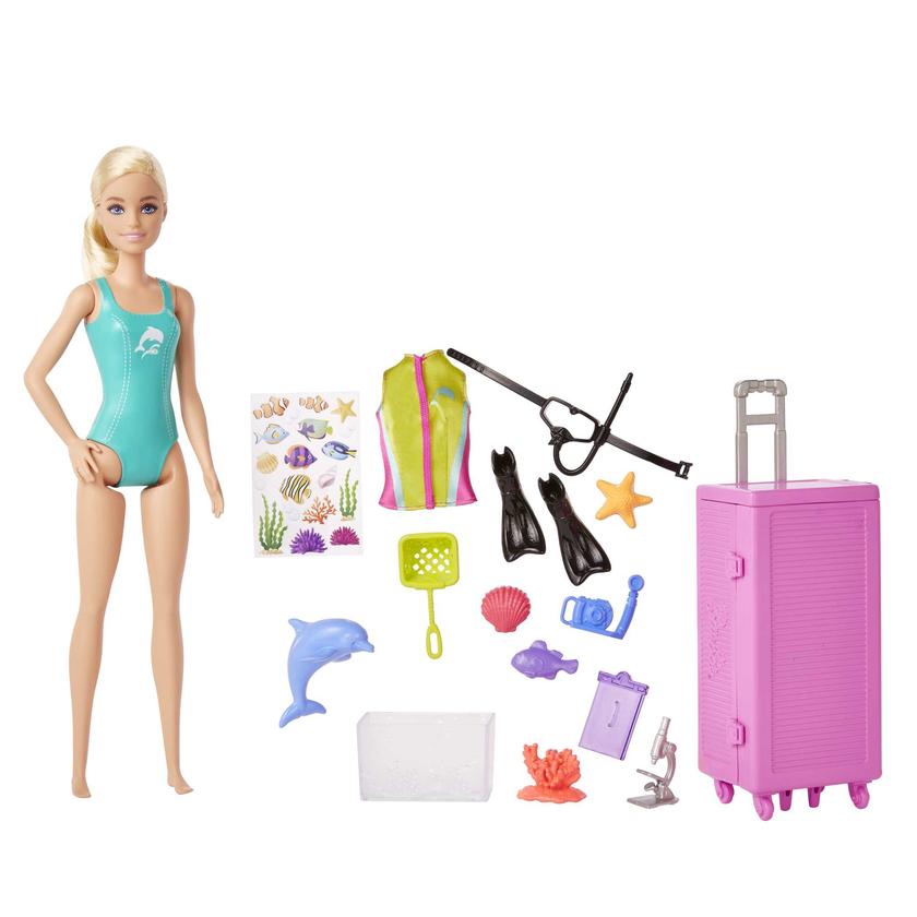 Barbie-Coffret Barbie Plongeuse, Poupée et Plus de 10 Accessoires Best Price