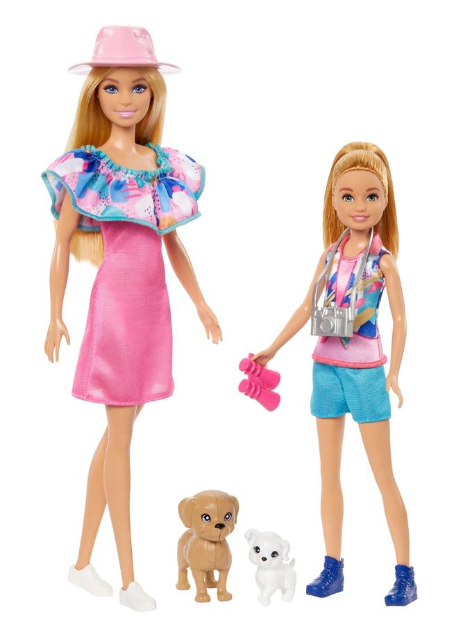 Barbie-Coffret Poupées Stacie et Barbie Avec 2Chiots et Accessoires High Quality