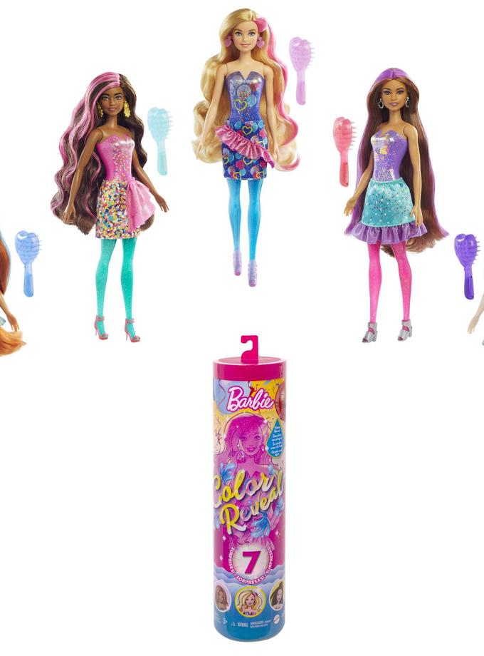 Barbie Color Reveal Doll, Party Series, Confetti Print, 7 Surprises For 3-Year-Olds & Up Best Buy