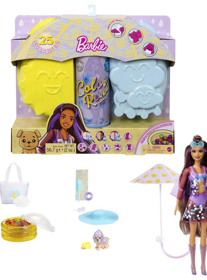 Barbie Color Reveal Doll, Sunshine And Sprinkles Series With 7 Surprises, Color-Change Transformation Same Day Delivery