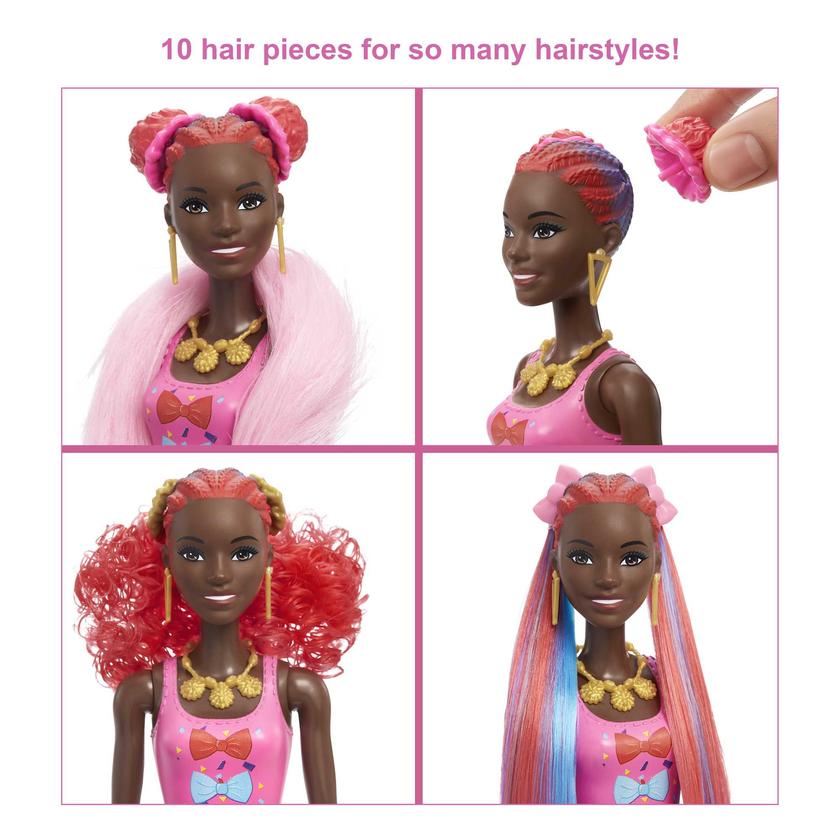 Barbie Color Reveal Glitter! Hair Swaps Doll, Glittery Blue With 25 Surprises Free shipping