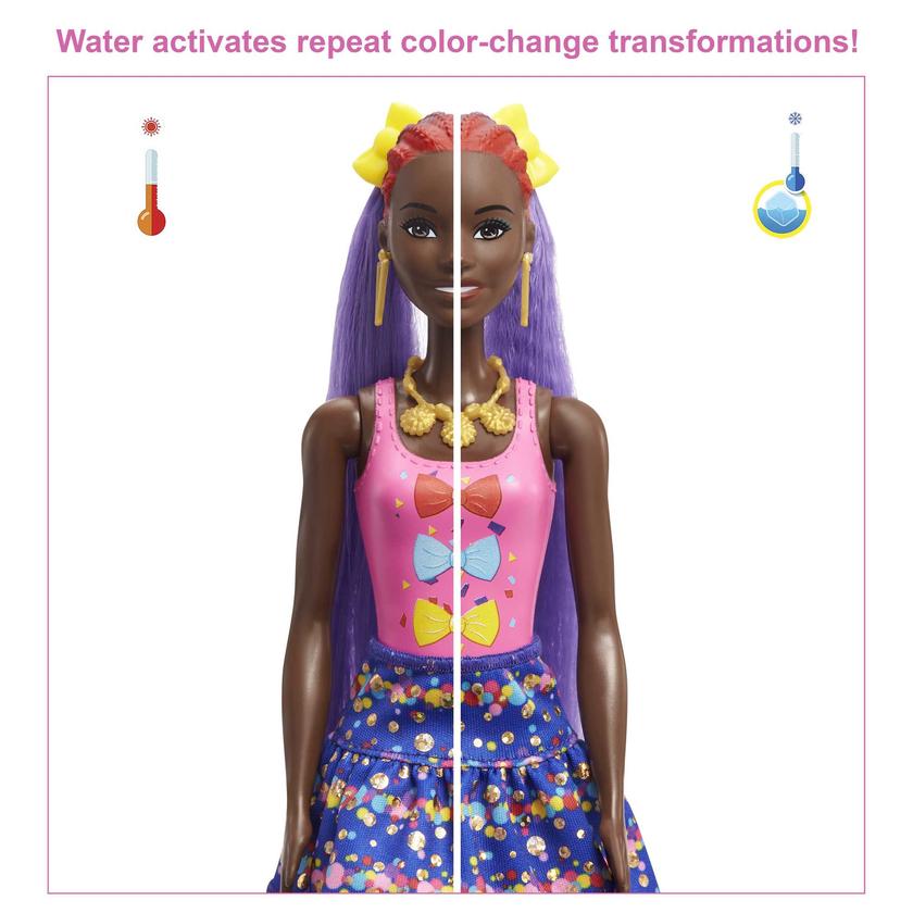 Barbie Color Reveal Glitter! Hair Swaps Doll, Glittery Blue With 25 Surprises Free shipping