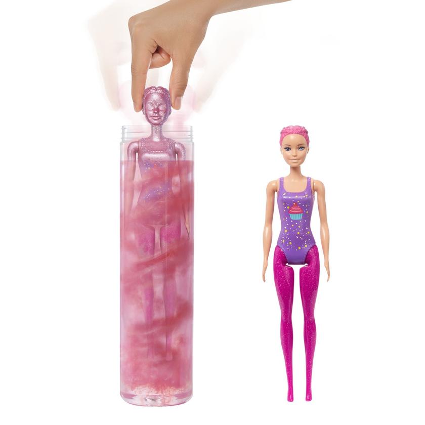 Barbie Color Reveal Glitter! Hair Swaps Doll, Glittery Pink With 25 Surprises New Arrival