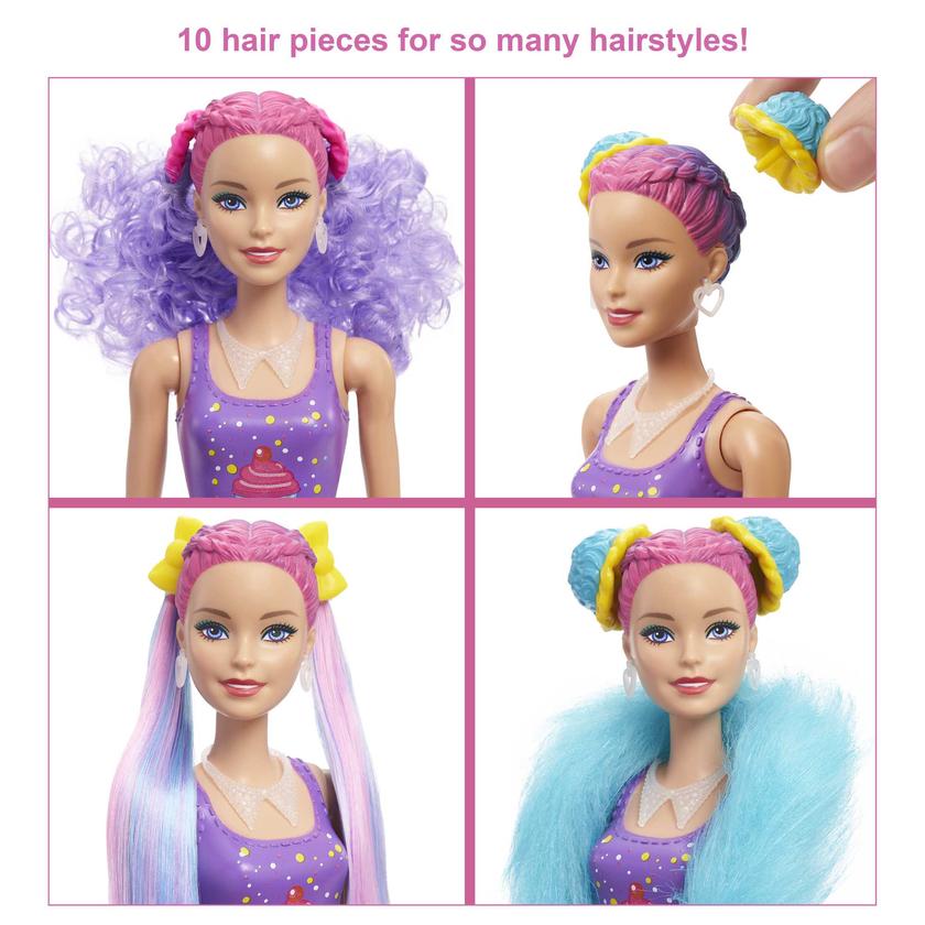 Barbie Color Reveal Glitter! Hair Swaps Doll, Glittery Pink With 25 Surprises New Arrival