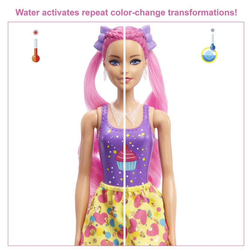 Barbie Color Reveal Glitter! Hair Swaps Doll, Glittery Pink With 25 Surprises New Arrival