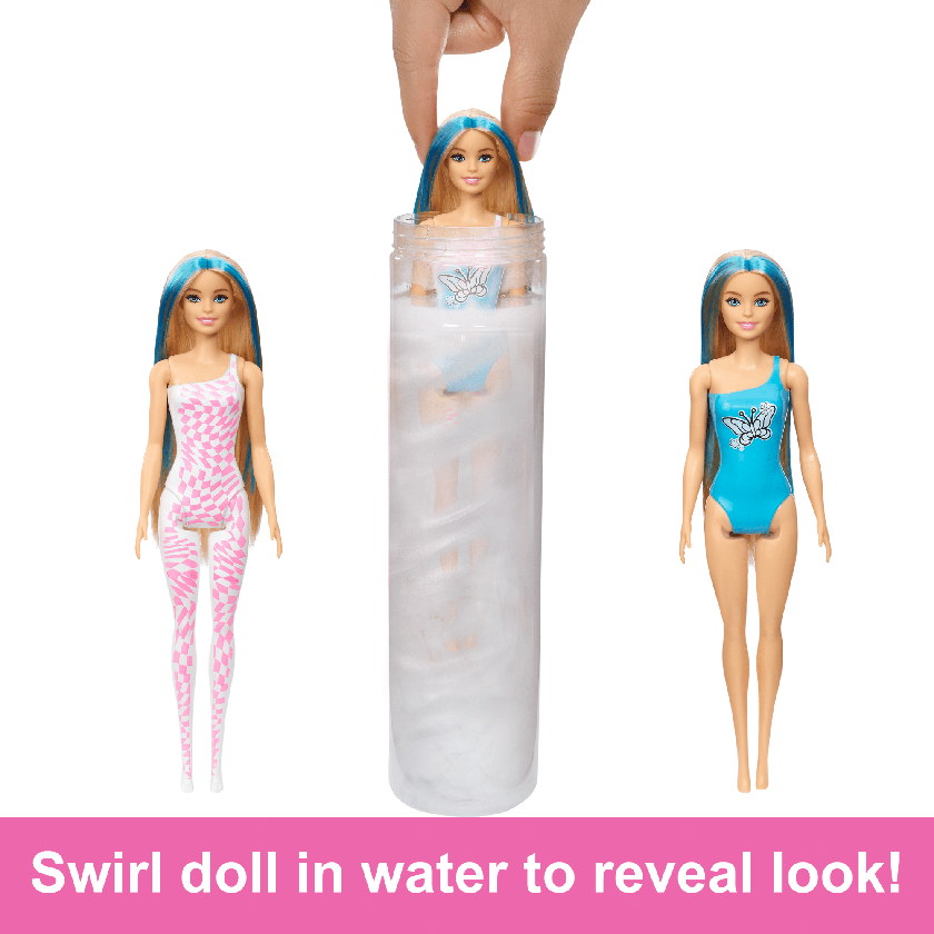 Barbie Color Reveal Groovy-Themed Series Doll & Accessories With 6 Surprises, Color-Change Bodice Best Price