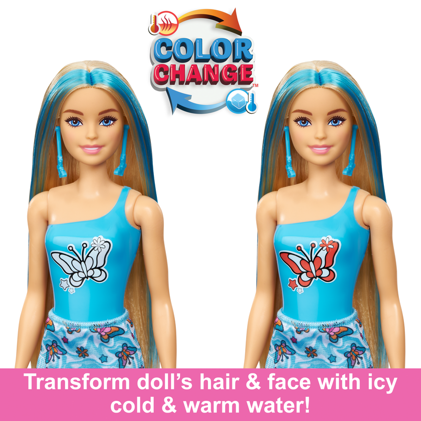 Barbie Color Reveal Groovy-Themed Series Doll & Accessories With 6 Surprises, Color-Change Bodice Best Price