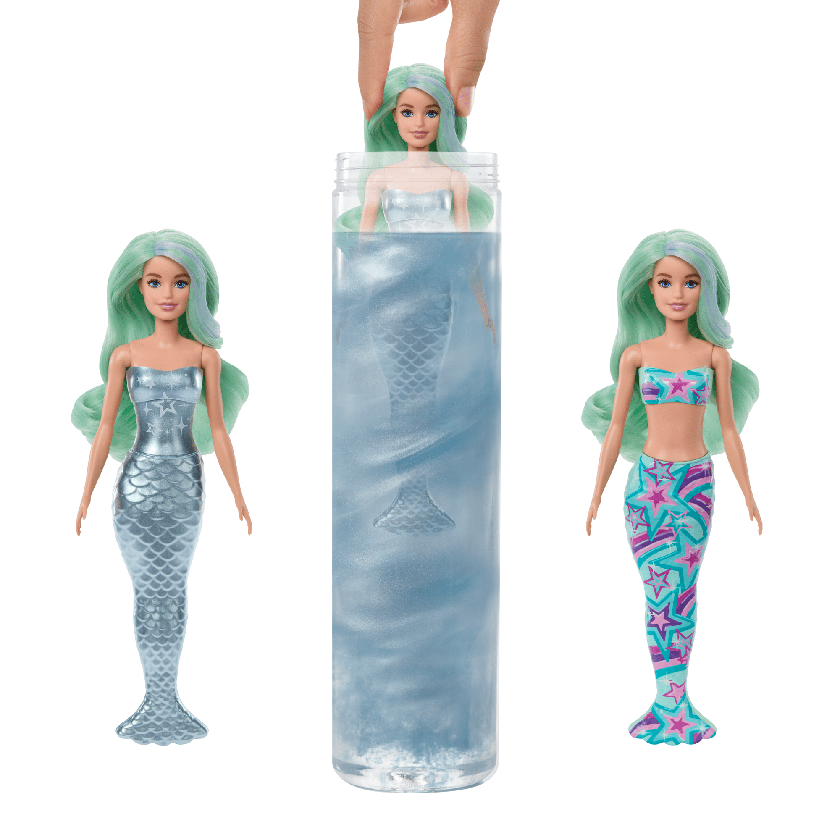 Barbie Color Reveal Mermaid Series Doll & Accessories With 6 Surprises, Color-Change Hair Best Price