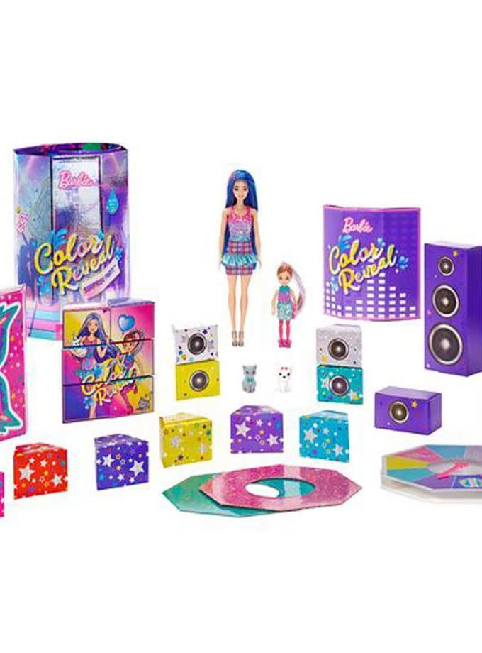 Barbie Color Reveal Surprise Party! Set With 50+ Surprises, 2 Dolls & 2 Pets High Quality