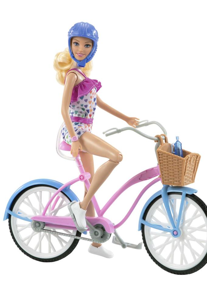 Barbie Conjunto de Brinquedo Bicicleta com Boneca Same Day Delivery