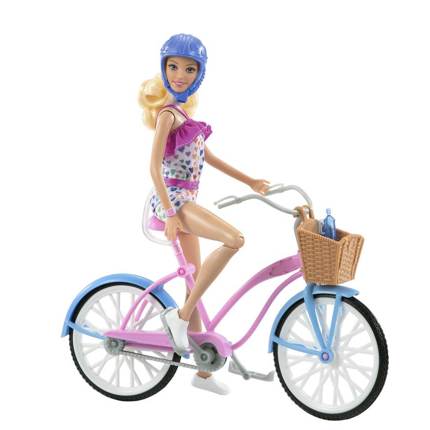 Barbie Conjunto de Brinquedo Bicicleta com Boneca Same Day Delivery