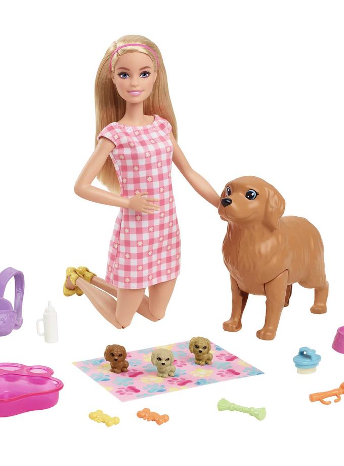 Barbie Conjunto de Brinquedo Cachorrinhos Recém-Nascidos Vestido Xadrez High Quality