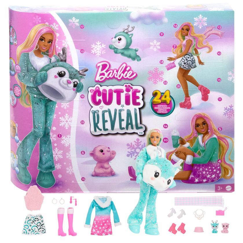 Barbie Cutie Reveal Advent Calendar With Doll & 24 Surprises Best Seller