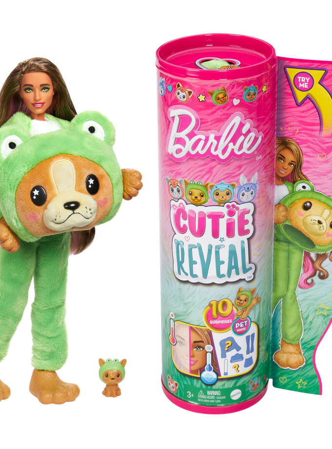 Barbie Cutie Reveal Boneca Cachorrinho Vestido de Sapo Best Seller