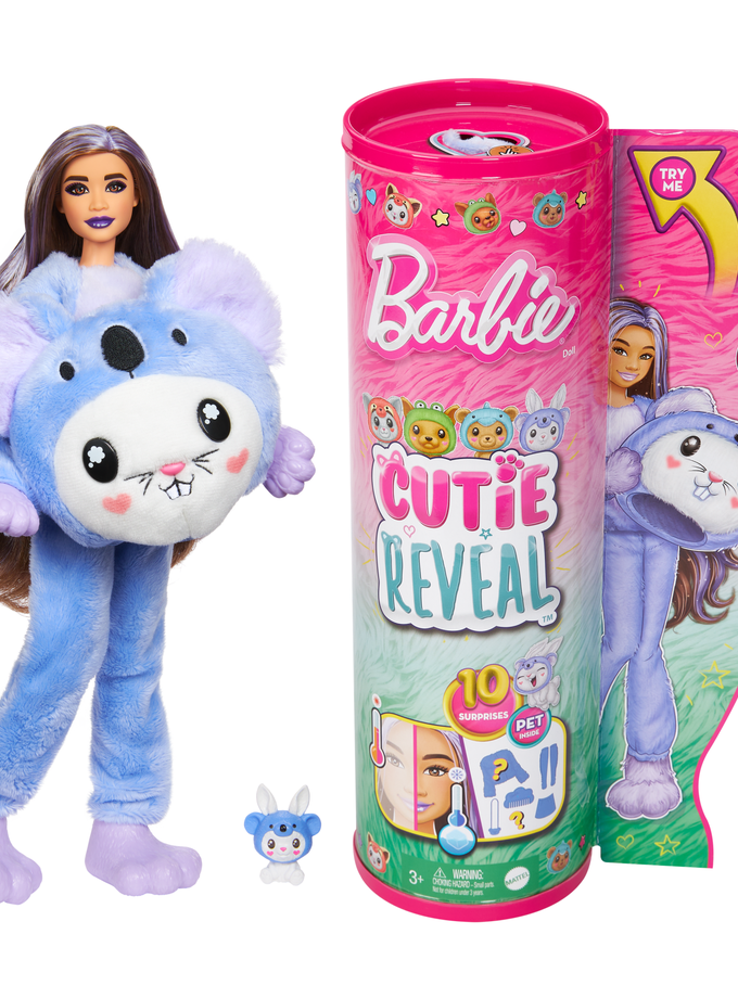 Barbie Cutie Reveal Boneca Coelhinho Vestido de Coala Best Seller