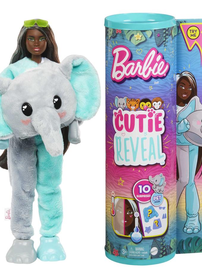 Barbie Cutie Reveal Chelsea Doll And Accessories, Jungle Series, Elephant-themed Small Doll Set On Sale