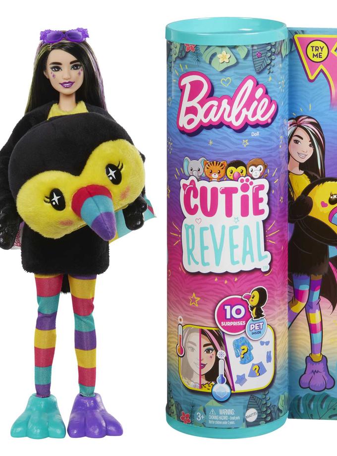 Barbie Cutie Reveal Chelsea Doll And Accessories, Jungle Series, Toucan-themed Small Doll Set Best Seller