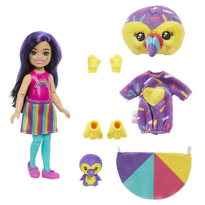 Barbie Cutie Reveal Chelsea Doll And Accessories, Jungle Series, Toucan-themed Small Doll Set Same Day Delivery