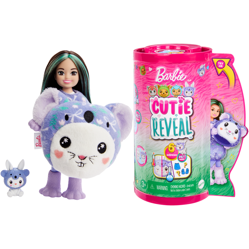 Barbie Cutie Reveal Costume-themed Series Chelsea Small Doll & Accessories, Bunny As Koala Best Price