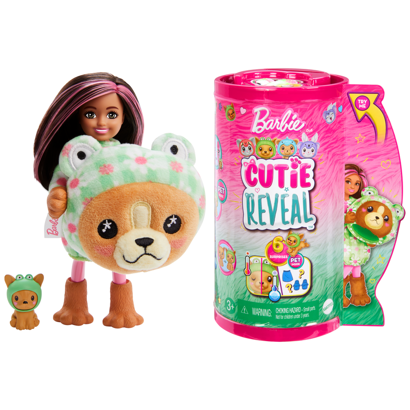 Barbie Cutie Reveal Costume-themed Series Chelsea Small Doll & Accessories, Puppy As Frog New Arrival